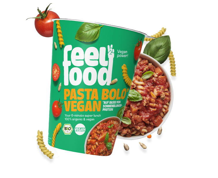 1_Pasta Bolo Vegan - Becher _ Gericht - Freisteller